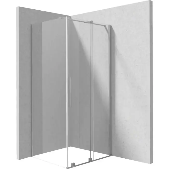 Sprawdź teraz - Kabina prizma stal szczotkowana 100x90 cm ktj_f30r + ktj_f39p KPNFP10S09