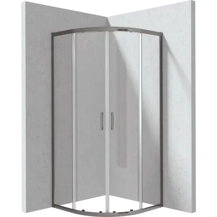 Kabina funkia evo titanium półokrągła, szkło transparentne 90x90 cm KYP D099P | Oszczędź
