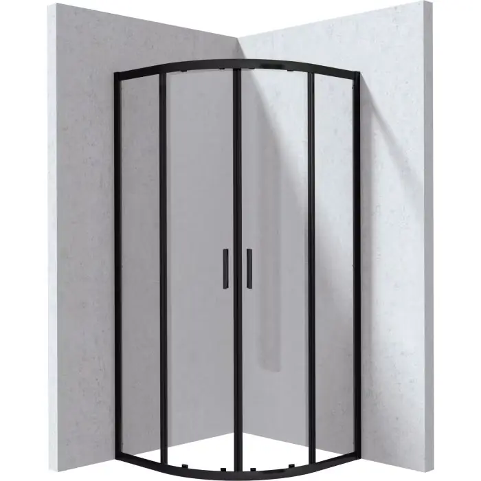 Nowy produkt | Kabina funkia evo nero półokrągła, szkło transparentne 90x90 cm KYP N099P