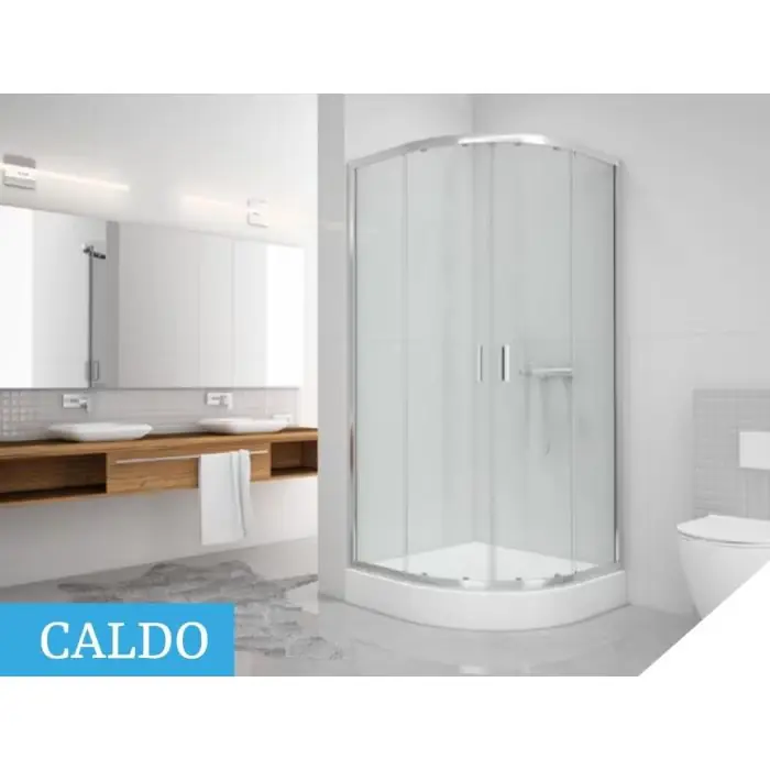 Kup online - Caldo 90x90x185 kabina prysznicowa półokrągła, szkło czyste 5mm DS-0006