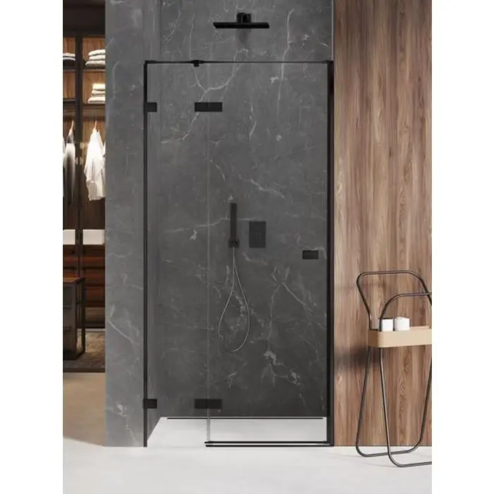 Cena fabryczna | Drzwi wnękowe avexa black 1d l 90x200 szkło czyste 6mm active shield 2.0 EXK-1548