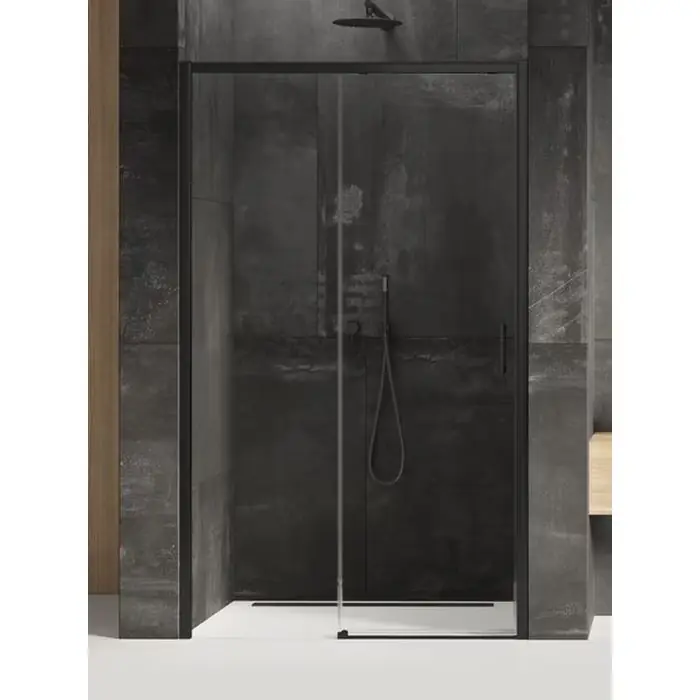 Drzwi wnękowe prime black 1d l 120x200 szkło czyste 6mm active shield 2.0 D-0320A | Niska cena