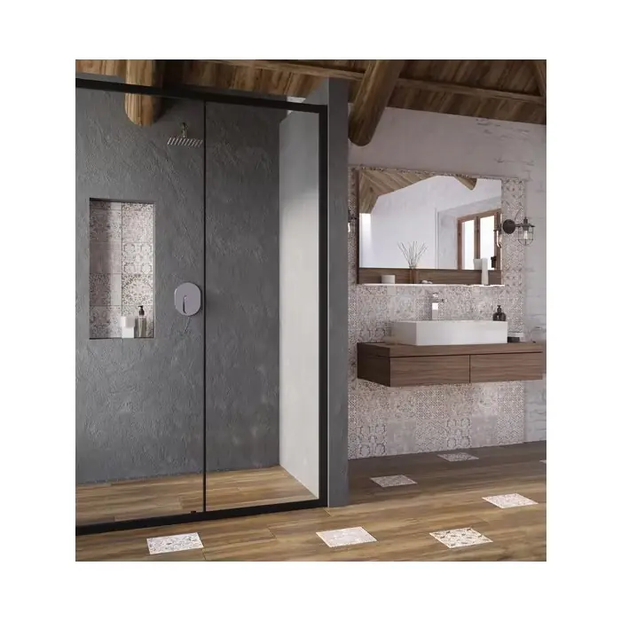 Oferta specjalna | Drzwi prysznicowe blsdp2-120 czarne, szkło transparent X0PMG0300Z1