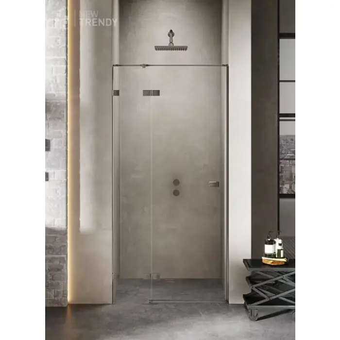 Nz2 drzwi wnękowe avexa gunmetal brushed 1d l 130x200 szkło czyste 6mm active shield 2.0 EXK-3254 | Okazja dnia