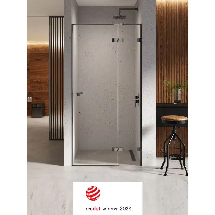 Drzwi wnękowe eventa black chrome 1d l 120x200 szkło czyste 8mm active shield 2.0 EXK-6135 - Profesjonalna jakość