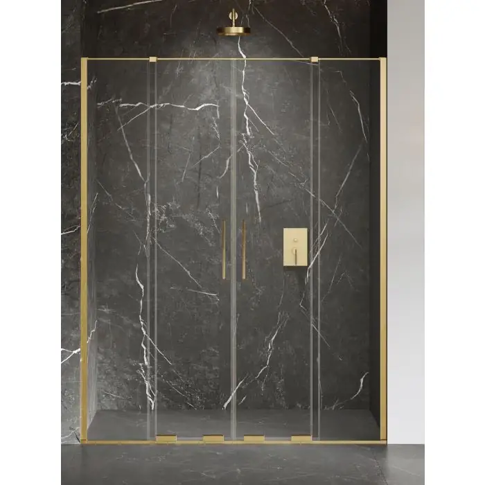 Nz4 drzwi wnękowe smart gold brushed 2d u 170x200 szkło czyste 8mm active shield 2.0 EXK-7523 - Nowa pozycja w ofercie