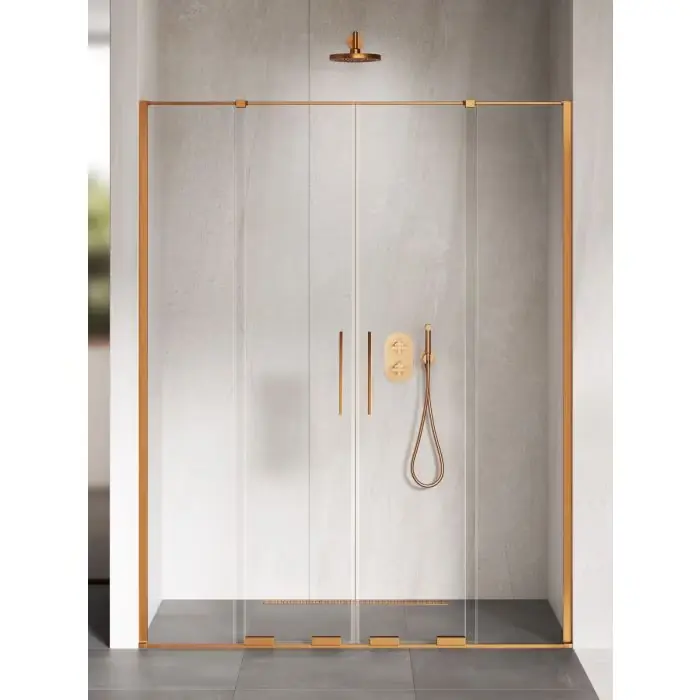 Nz4 drzwi wnękowe smart copper brushed 2d u 170x200 szkło czyste 8mm active shield 2.0 EXK-7665 - Nowość już dostępna