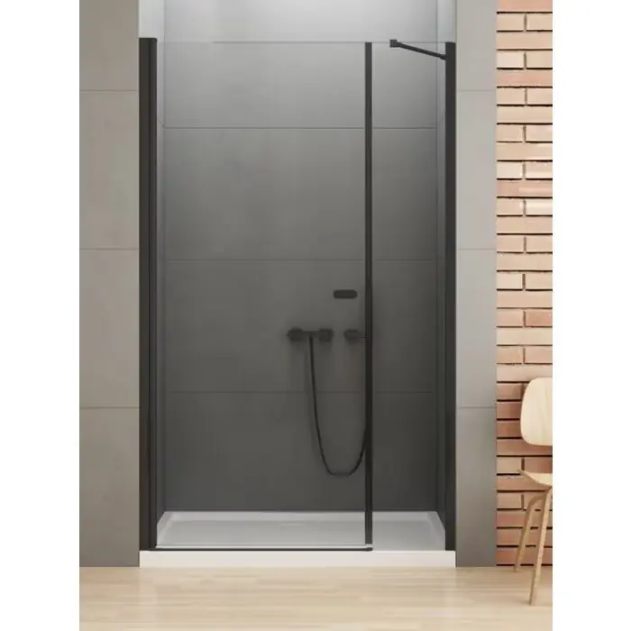 Drzwi wnękowe new soleo black 1d u 110x195 szkło czyste 6mm active shield 2.0 D-0938A - Tylko dziś
