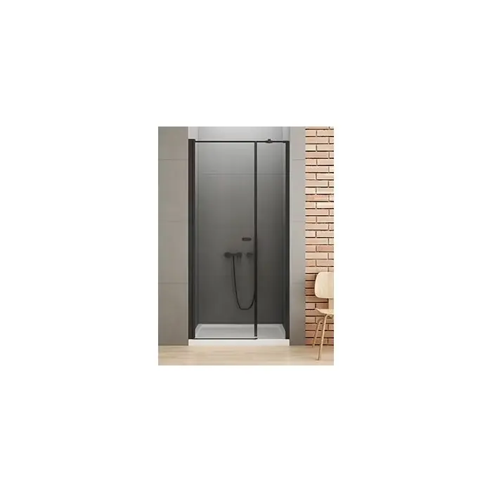 Bezpieczne zakupy | Drzwi wnękowe new soleo black 1d u 150x195 szkło czyste 6mm active shield 2.0 - wsp. równoległy D-0983A-WP