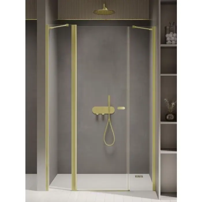 Nz2 drzwi wnękowe new soleo light gold 1d u 140x195 szkło czyste 6mm active shield 2.0 D-0960A | Klienci polecają