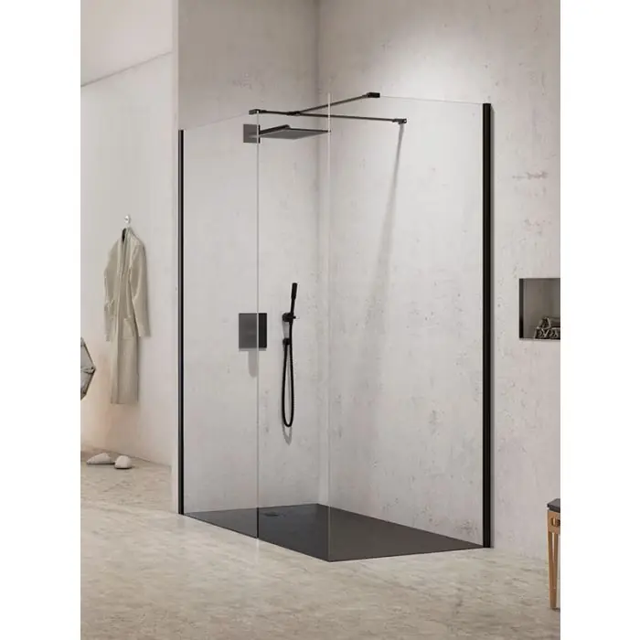 Kabina prysznicowa new modus black walk-in u 150x80x200 szkło czyste 8mm active shield 2.0 EXK-5629 | Top oferta