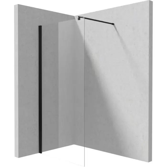 Hit | ścianka kerria plus walk in nero 100 cm z powłoką, szkło totalwhite KTS N30P