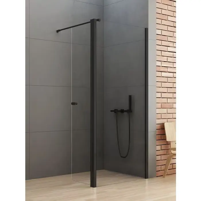 Nz4 kabina prysznicowa new soleo black walk-in u 110x195 ze skrzydłem uchylnym 34 szkło czyste 6mm active shield 2.0 K-0785 | Wybór klientów