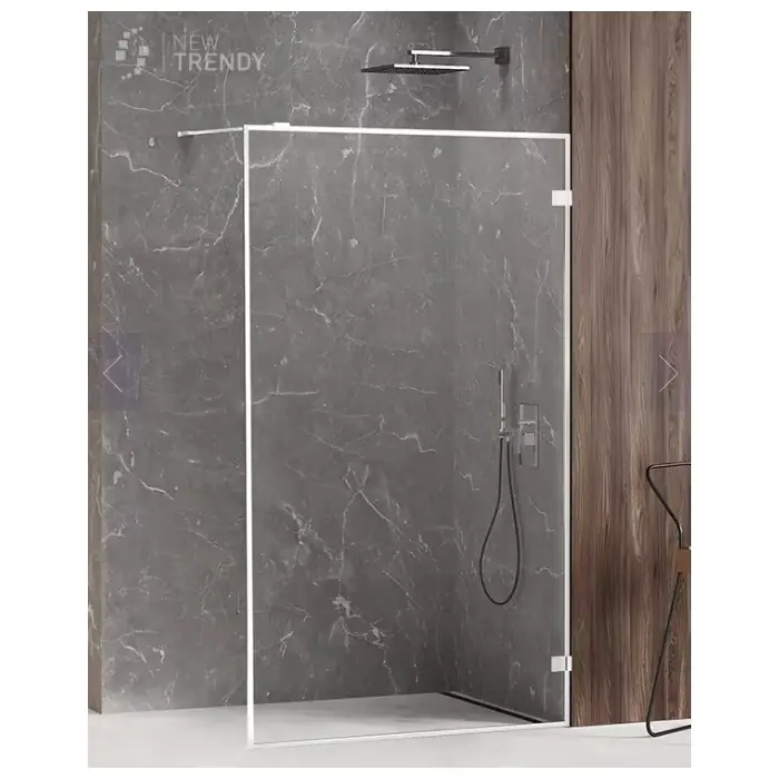 Okazja dnia - Nz4 kabina prysznicowa avexa white walk-in 120x200 szkło czyste 6mm active shield 2.0 ramka alu EXK-2913