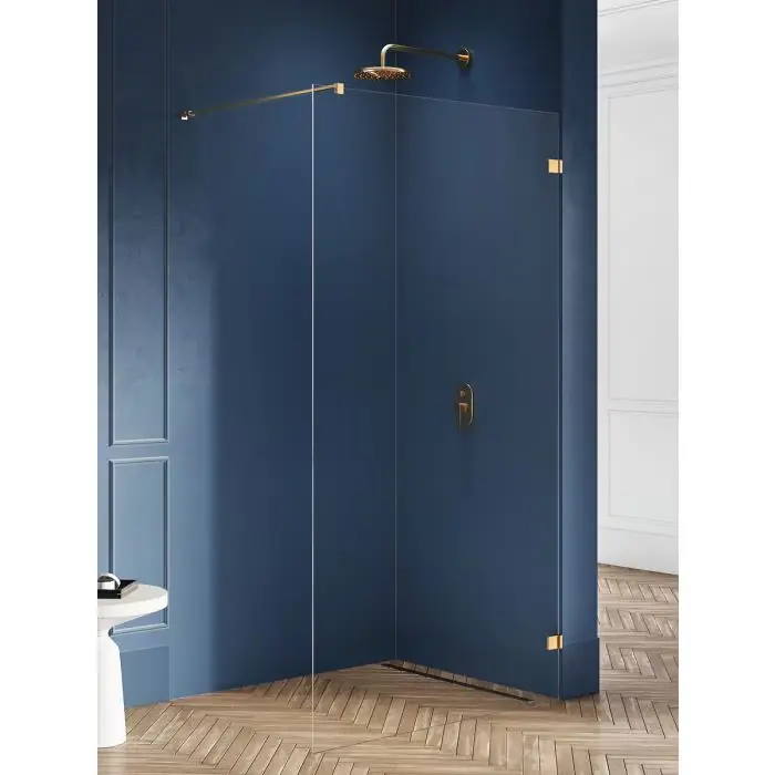 Zostało niewiele - Kabina prysznicowa avexa gold brushed walk-in u 70x200 szkło czyste 8mm active shield 2.0 EXK-7012