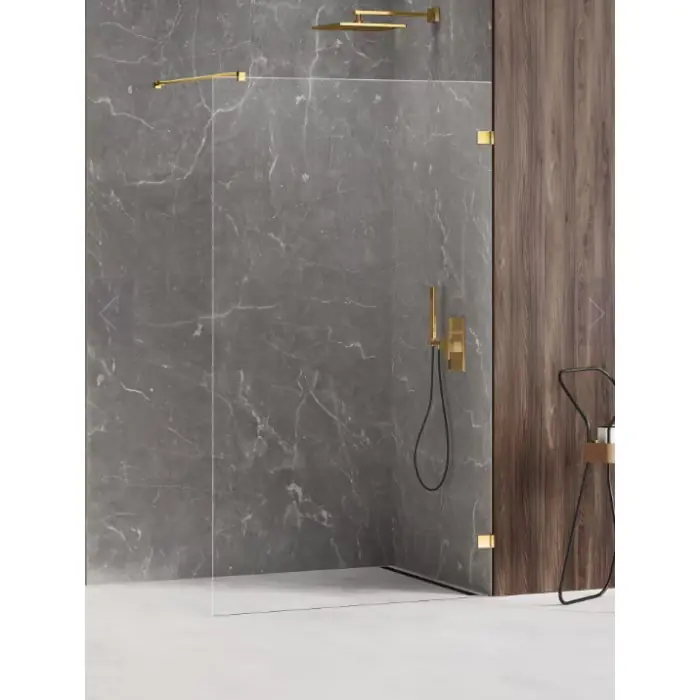 Produkt ceniony przez klientów | Nz4 kabina prysznicowa avexa gold shine walk-in u 60x200 szkło czyste 8mm active shield 2.0 EXK-7055