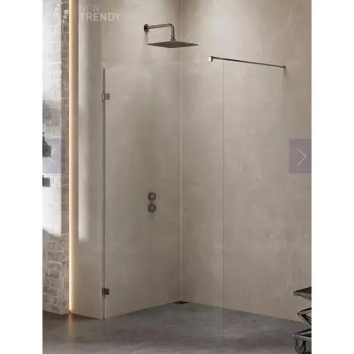 Świetna oferta - Kabina prysznicowa avexa gunmetal brushed walk-in 70x200 szkło czyste 6mm active shield 2.0 EXK-7090