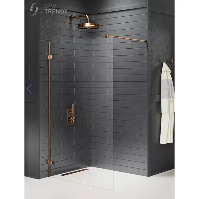 Nz4 kabina prysznicowa avexa copper walk-in u 150x200 szkło czyste 8mm active shield 2.0 EXK-7152 - Okazja