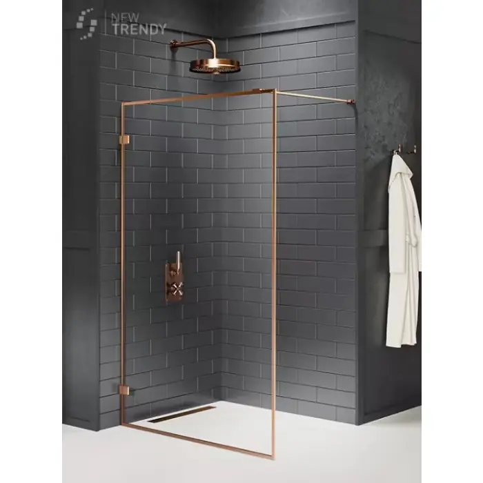 Nie czekaj | Nz4 kabina prysznicowa avexa copper walk-in u 70x200 szkło czyste 6mm active shield 2.0 - ramka alu EXK-3796