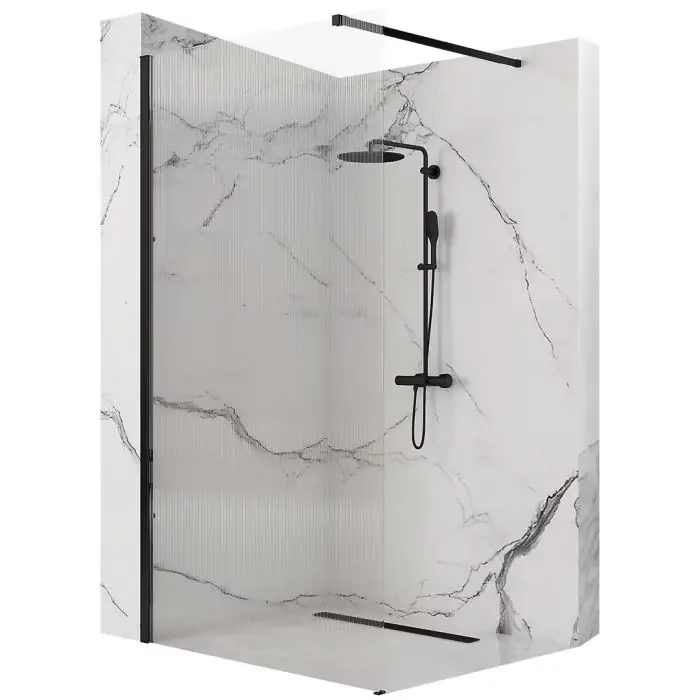 ścianka prysznicowa 120x195 aero intimo black REA-K4122 - Nowość w ofercie