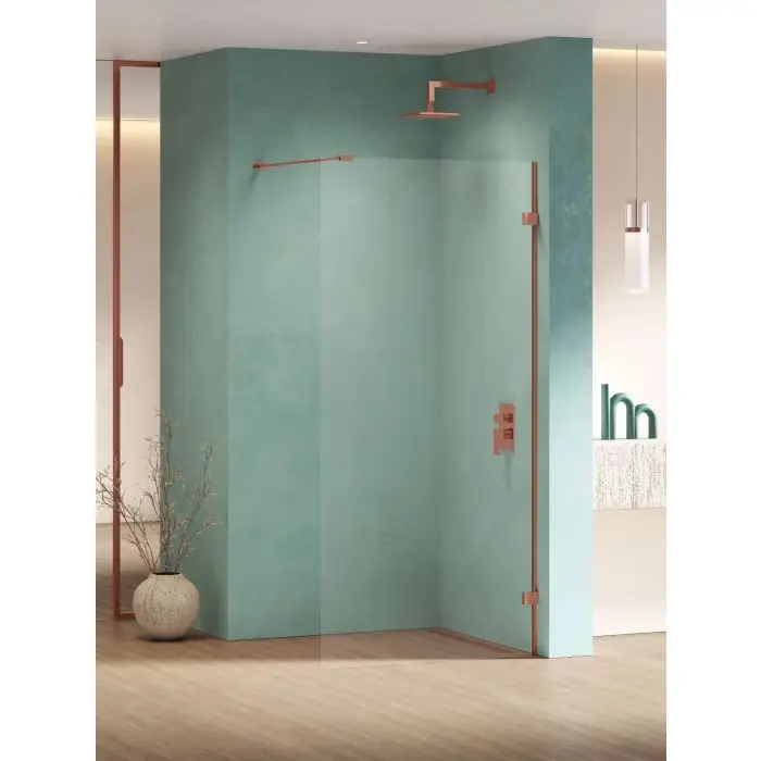 Nz4 kabina prysznicowa eventa copper shine walk-in u 50x200 szkło czyste 8mm active shield 2.0 EXK-6518 - Jakość premium