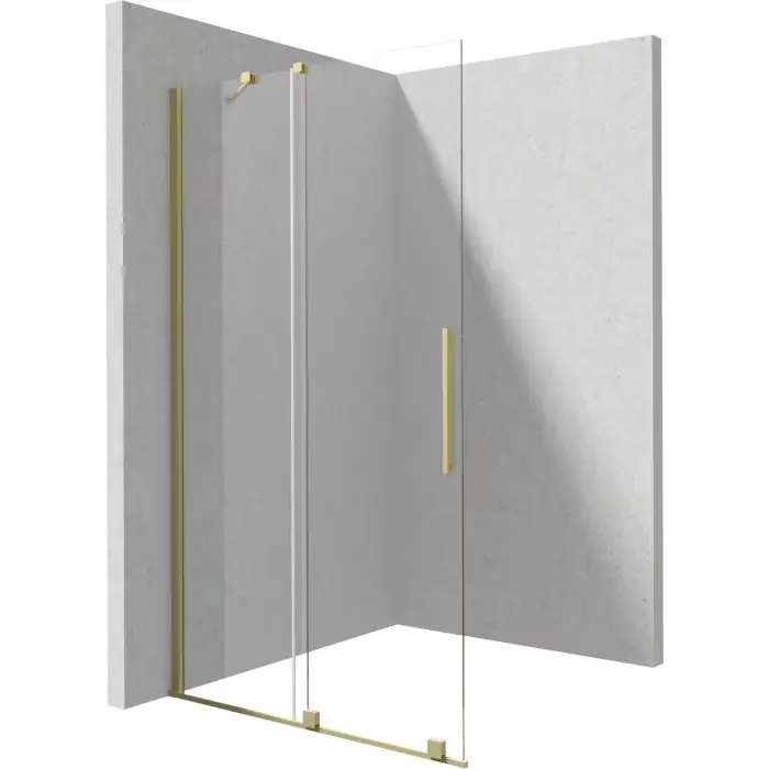 Walk-in przesuwny prizma złoto szczotkowane 120x195 cm KTJ R32R - Nowość