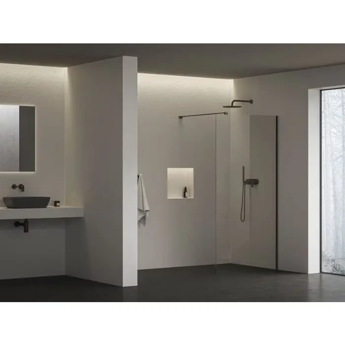 Wysoka jakość | ścianka prysznicowa walk in wall air-100 czarna GW9WA0300Z1C