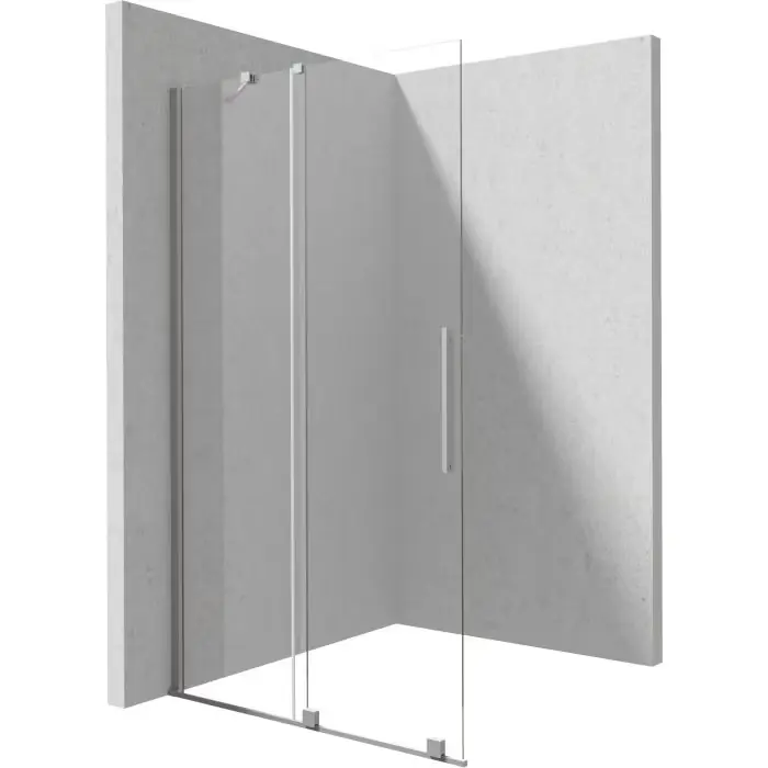 Walk-in przesuwny prizma stal szczotkowana 80x195 cm KTJ F38R | Tylko w tym tygodniu