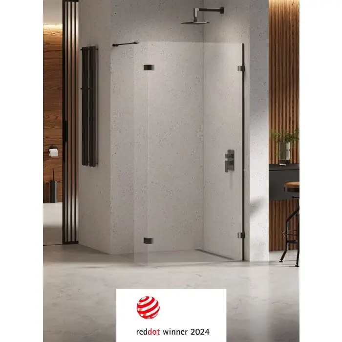 Dodatkowy rabat - Nz4 kabina prysznicowa eventa black chrome ścianka u 120x200 szkło czyste 8mm active shield 2.0 EXK-6312