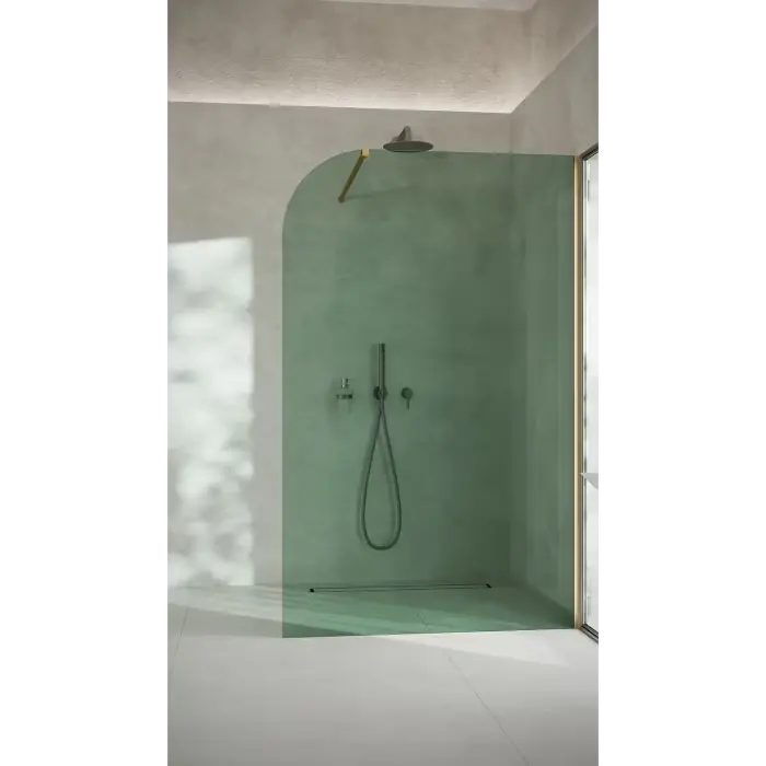 Duży rabat - ścianka prysznicowa grafitowy garda wall 100 cm (złoto szczotkowane) SPR-005GR-100ZSZ