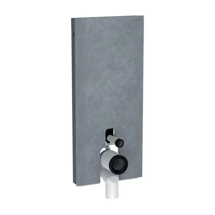 Moduł sanitarny monolith do stojącej miski wc, 114 cm, okładzina przednia z kamionki okładzina frontu gres szkliwiony, efekt łupka, okładzina boczna aluminium czarny chrom 131.033.00.5 - Oferta specjalna