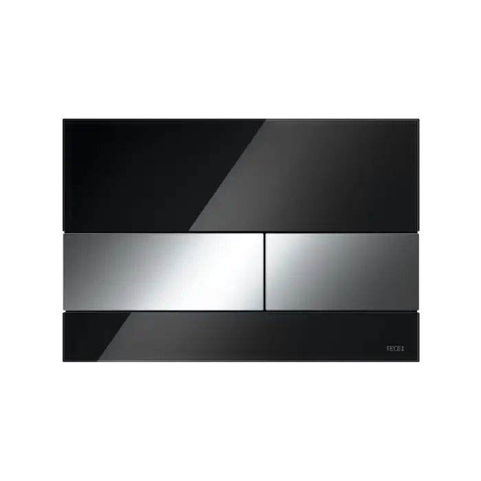 Tecesquare - płytka szkło czarne przyciski chrom połysk do wc 9240807 | Produkt premium