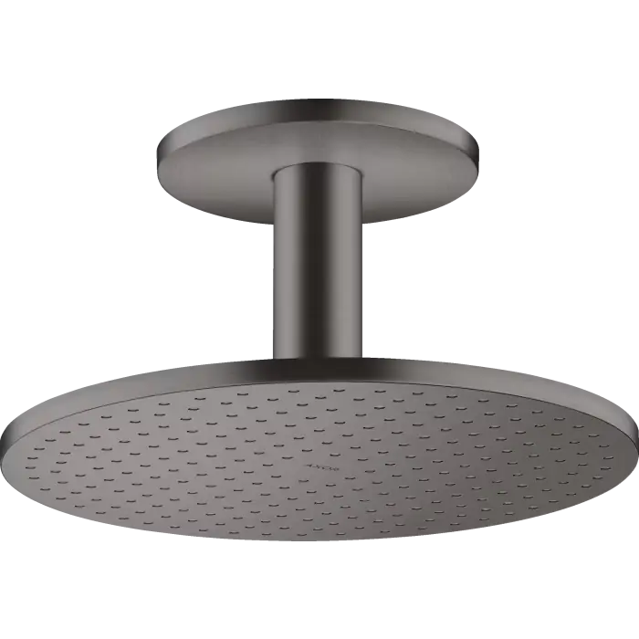 Nowość już dostępna - Showersolutions głowica prysznicowa 300 1jet z przyłączem sufitowym czarny chrom szczotkowany 35301340