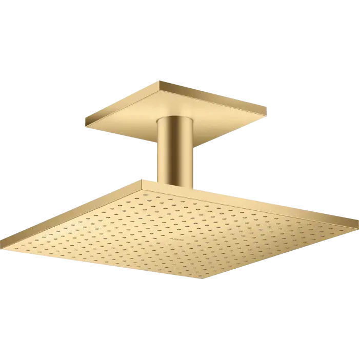 Produkt ceniony przez klientów | Showersolutions głowica prysznicowa 300/300 2jet z przyłączem sufitowym złoty optyczny szczotkowany 35320250