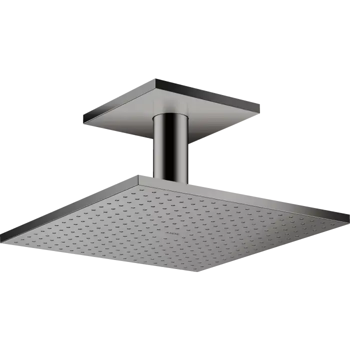 Klienci polecają | Showersolutions głowica prysznicowa 300/300 2jet z przyłączem sufitowym czarny chrom polerowany 35320330