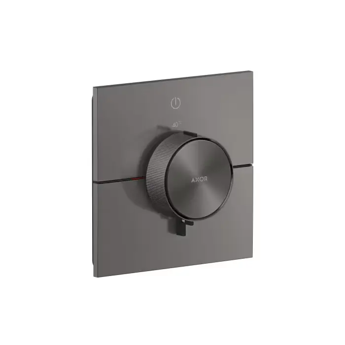 Showerselect id bateria termostatyczna do 1 odbiornika, kwadratowa, podtynkowa czarny chrom szczotkowany 36757340 | Świetna cena