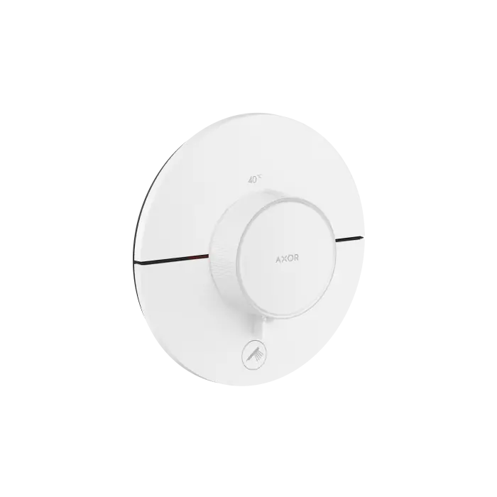 Bezpieczna płatność - Showerselect id bateria termostatyczna highflow do 1 odbiornika z dodatkowym wyjściem, okrągła, podtynkowa biały matowy 36776700