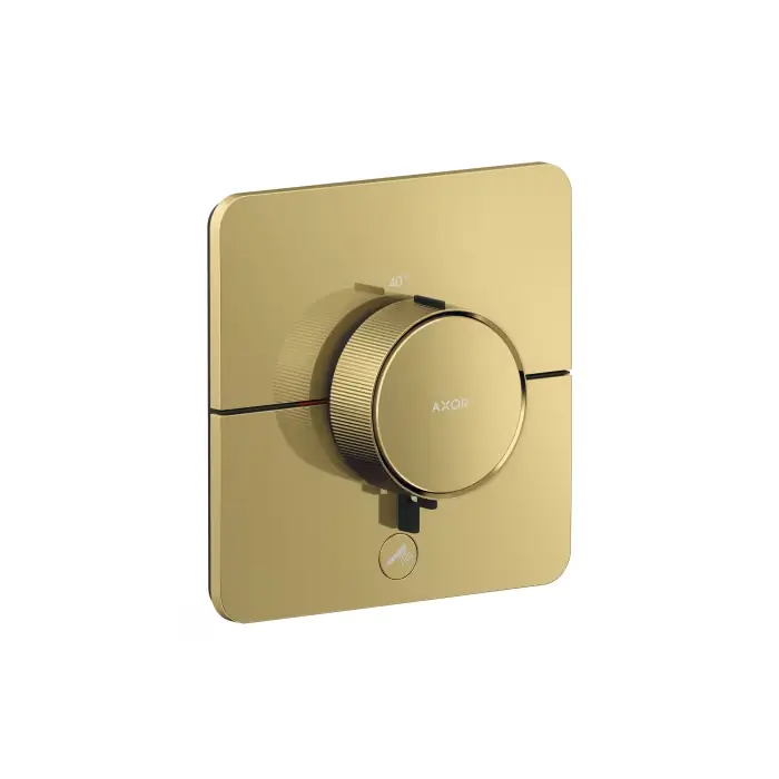 Ograniczona ilość - Showerselect id bateria termostatyczna highflow do 1 odbiornika z dodatkowym wyjściem, softsquare, podtynkowa złoty optyczny polerowany 36778990