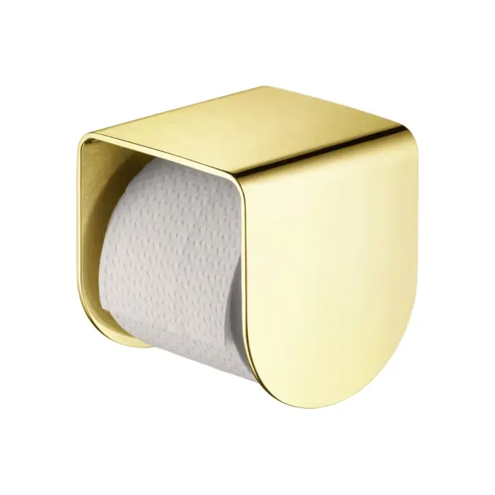 Universal softsquare uchwyt na papier toaletowy z półką złoty optyczny szczotkowany 42436250 | Oferta kończy się wkrótce