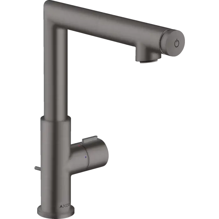 Uno bateria umywalkowa select 220 z kompletem odpływowym z cięgłem czarny chrom szczotkowany 45016340 - Oferta specjalna