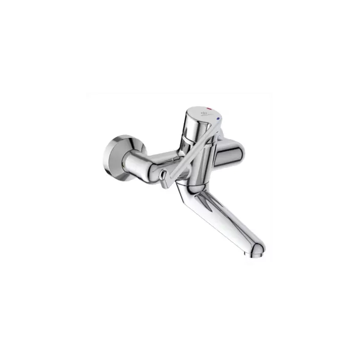 Ceraplus bateria umywalkowa ścienna, 150 mm wysunięcie wylewki, on / off s-connectors w chrom wykończeniu, 20 l/min (3 bar), bez odpływu epd, firmaflow, smartshine B8223AA | Łatwy zwrot