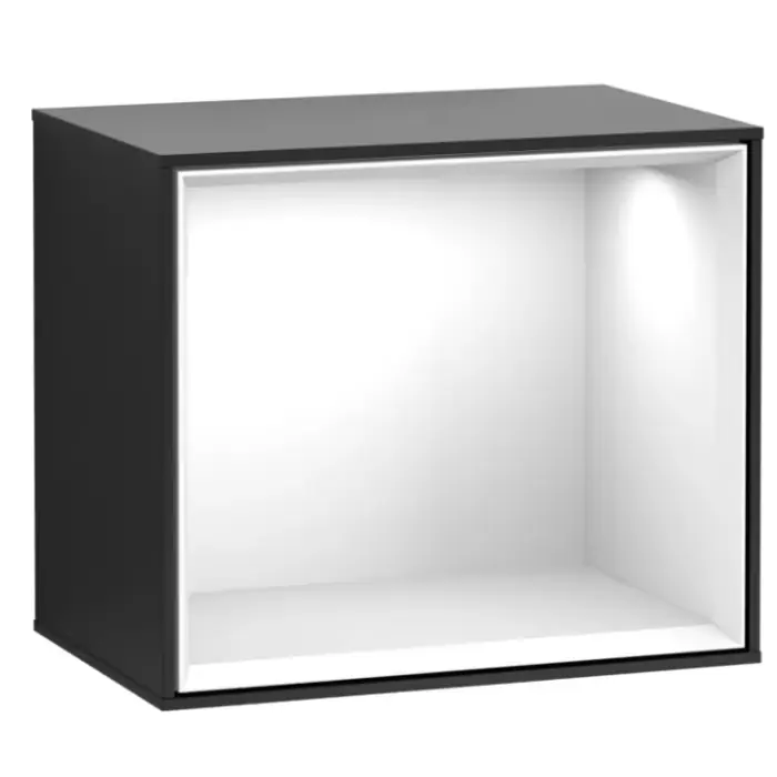 Finion półka, z oświetleniem, 418 x 340 x 270 mm, black matt lacquer / glossy white lacquer G580GFPD | Ograniczona ilość