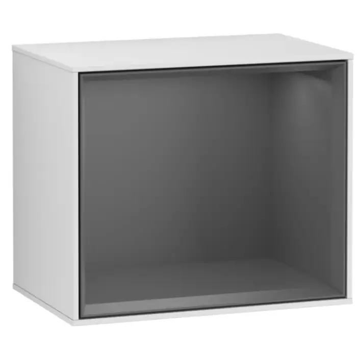 Finion półka, z oświetleniem, 418 x 340 x 270 mm, white matt lacquer / anthracite matt lacquer G580GKMT | Top produkt