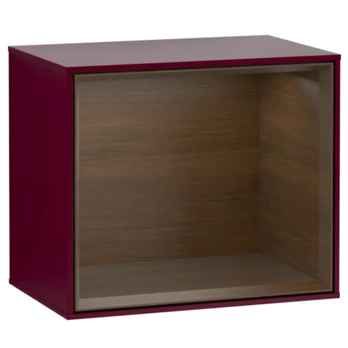 Finion półka, z oświetleniem, 418 x 340 x 270 mm, peony matt lacquer / walnut veneer G580GNHB | Wysyłka od ręki
