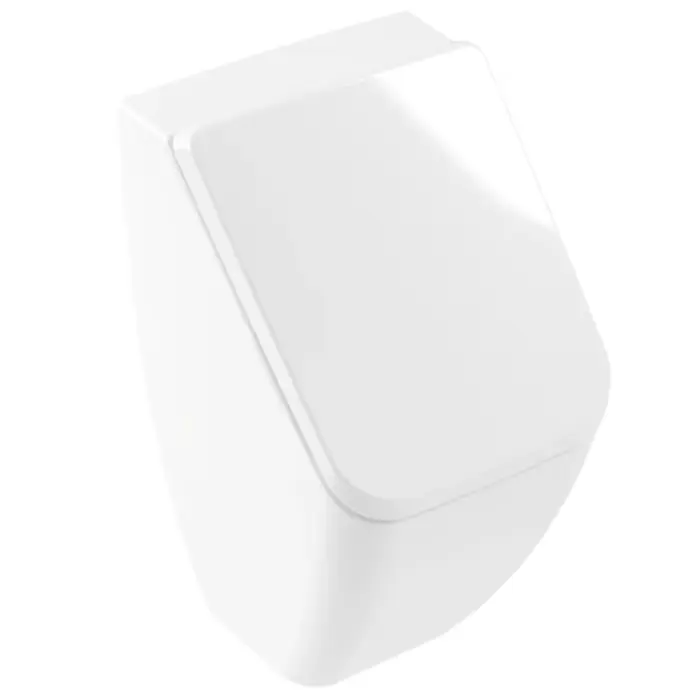 Wyprzedaż | Venticello pisuar, z otworami na pokrywę, bez kołnierza wewnętrznego, dopływ zakryty, 285 x 320 mm, stone white ceramicplus 5504R1RW