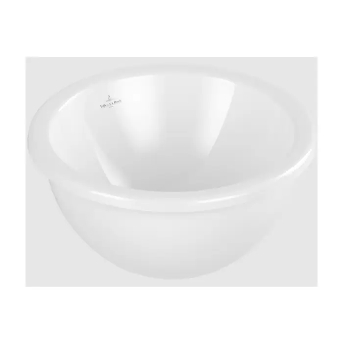 Zostało kilka sztuk - Loop & friends umywalka podblatowa, 330 x 330 x 190 mm, z przelewem, strona zewnętrzna szkliwiona, weiss alpin ceramicplus 4A5100R1