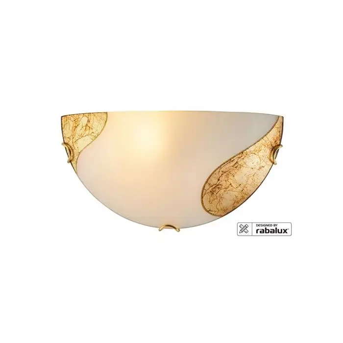 Wyjątkowa oferta | Pół plafon art gold e27 60w biały,złoty 1940