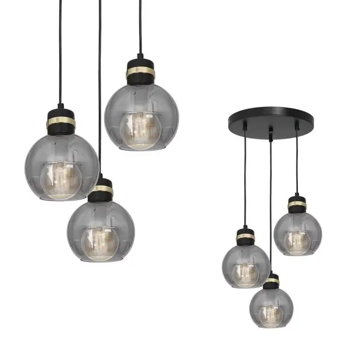 Lampa wisząca omega black/gold 3xe27 MLP6533 - Oszczędź teraz