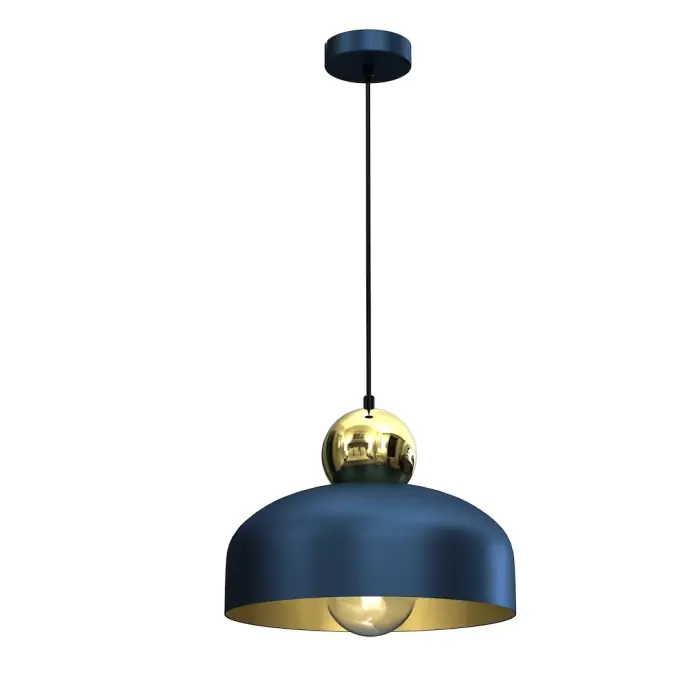 Lampa wisząca harald gold/navy blue 1xe27 MLP7695 | Promocja