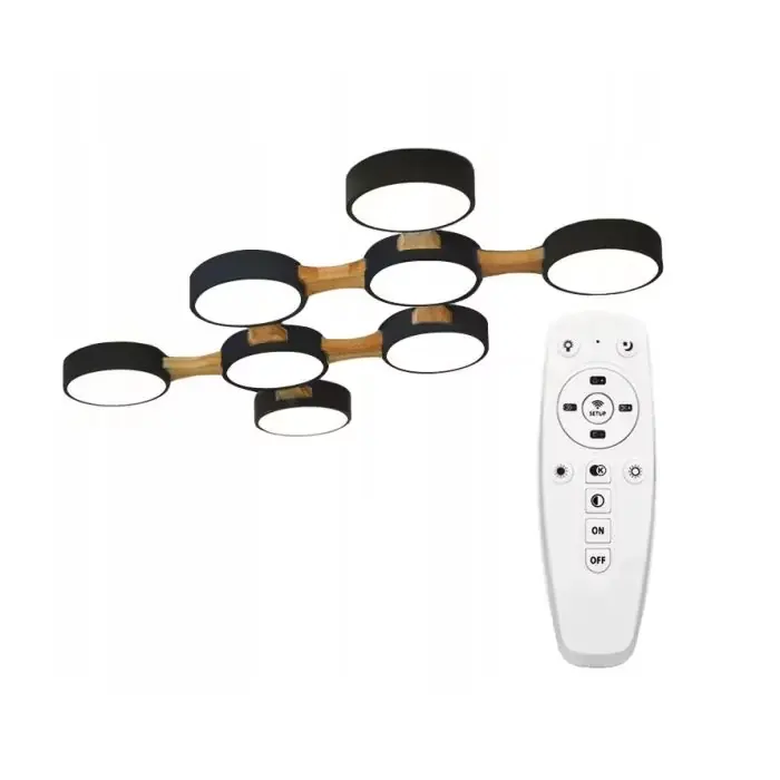 Bardzo popularny produkt | Lampa sufitowa app525-8c czarna OSW-08467